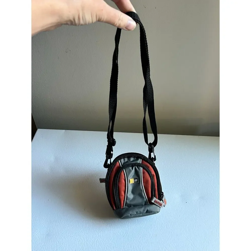 Case Logic Y2K Camera Holder /Purse Mini Backpack Crossbody Bag 3 Pocket, Orange
